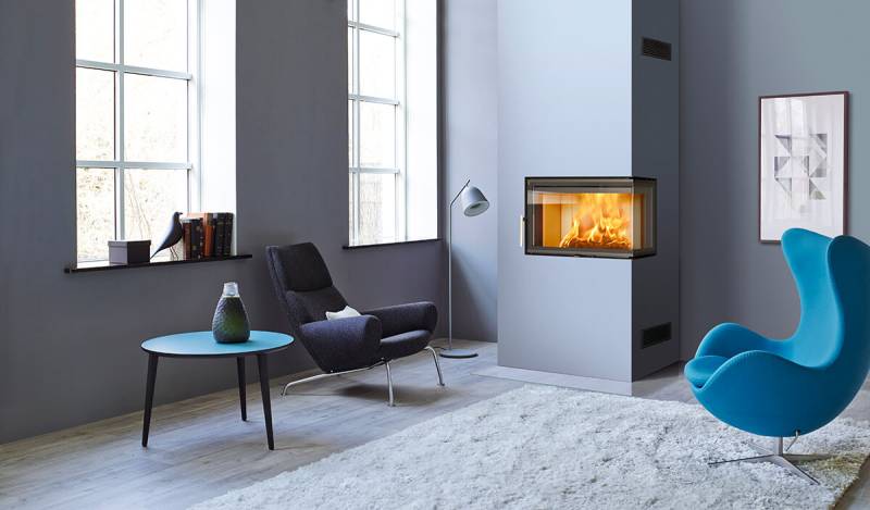 Insert a bois avec vitre dangle installer dans le var 